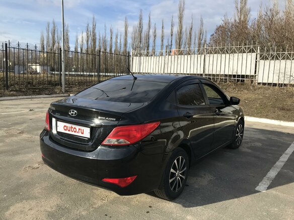 2014 Hyundai Solaris I Рестайлинг, чёрный - вид 4