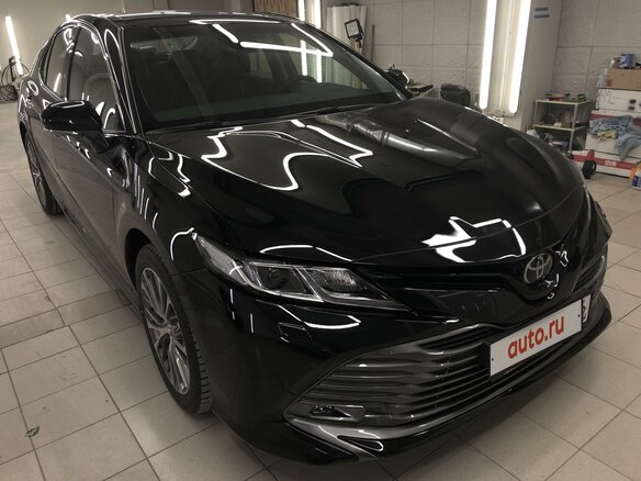 2019 Toyota Camry VIII (XV70), чёрный, 3250000 рублей - вид 9