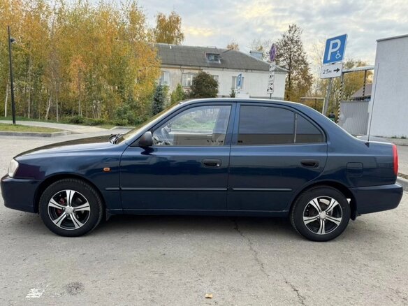 2007 Hyundai Accent ТагАЗ II, синий, 360000 рублей - вид 3