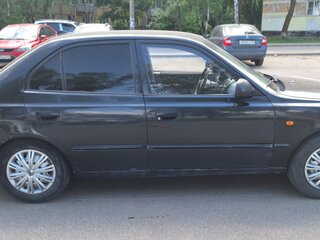 2005 Hyundai Accent ТагАЗ II, чёрный, 200000 рублей, вид 3