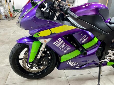 2008 Kawasaki ZX-6 Ninja, фиолетовый, 678000 рублей, вид 4