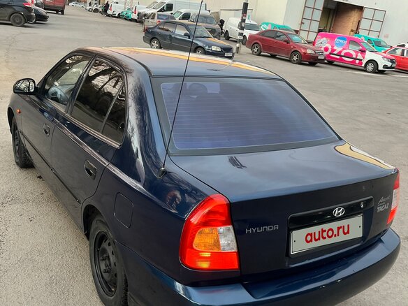 2008 Hyundai Accent ТагАЗ II, синий, 580000 рублей - вид 3