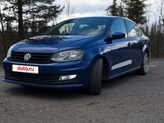 2019 Volkswagen Polo V Рестайлинг, синий, 1420000 рублей, вид 1