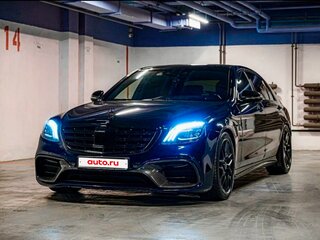 2018 Mercedes-Benz S-Класс AMG 63 AMG Long III (W222, C217) Рестайлинг, синий, 8200000 рублей, вид 2
