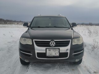2008 Volkswagen Touareg I Рестайлинг, чёрный, 1000150 рублей, вид 1