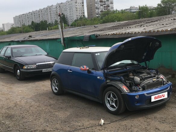 2006 Mini Hatch Cooper S I (R50), синий, 1200000 рублей - вид 9