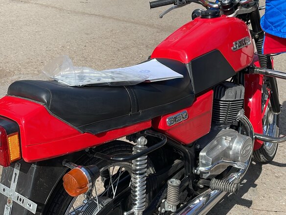 1989 Jawa 350/638, красный, 300000 рублей - вид 7