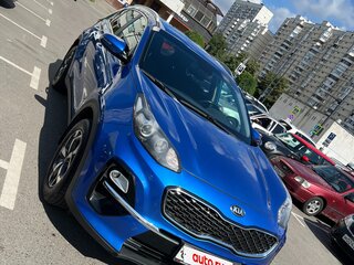 2018 Kia Sportage IV Рестайлинг, синий, 1690000 рублей, вид 2