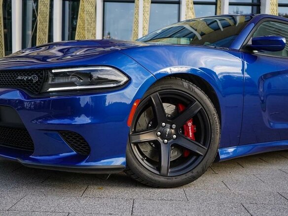 2017 Dodge Charger Hellcat VII (LD) Рестайлинг, синий - вид 3