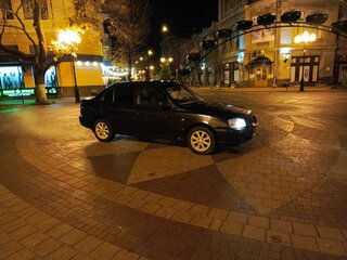 2008 Hyundai Accent ТагАЗ II, чёрный, 350000 рублей, вид 4