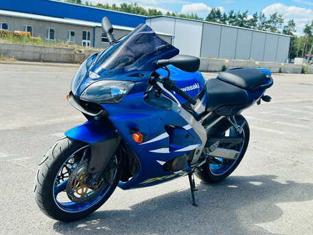 2001 Kawasaki ZX-6 Ninja, синий, 370000 рублей, вид 4