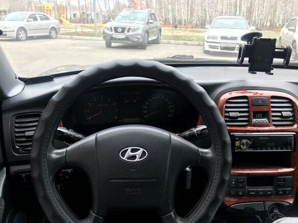 2007 Hyundai Sonata ТагАЗ IV (EF) Рестайлинг, серый - вид 4