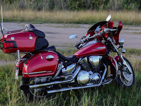 2004 Honda VTX 1300, красный, 800000 рублей, вид 3