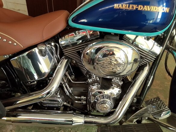 2004 Harley-Davidson Heritage, синий, 730000 рублей - вид 6