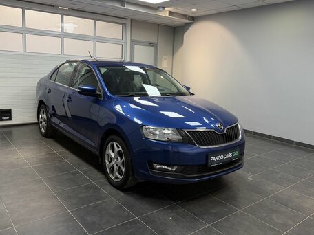 2017 Skoda Rapid I Рестайлинг, синий, 1475000 рублей, вид 3
