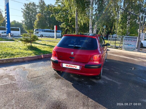 2001 Peugeot 307 I, красный, 190000 рублей - вид 4
