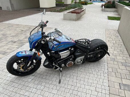 2002 Yamaha XV 1700 Warrior, фиолетовый, 850000 рублей, вид 4