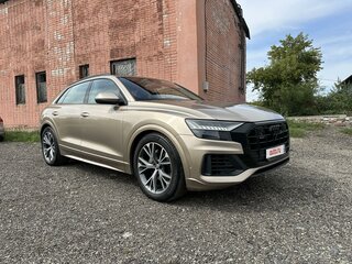 2019 Audi Q8 55 TFSI I (4M), бежевый, 7100000 рублей, вид 2