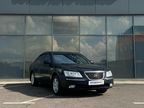 2008 Hyundai Sonata V (NF) Рестайлинг, чёрный - вид 1