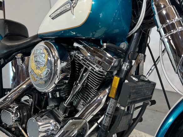 1990 Harley-Davidson Springer Softail, голубой - вид 12
