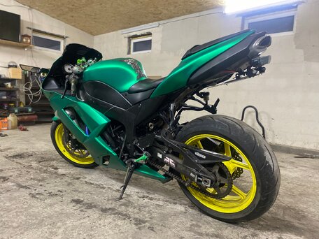 2007 Kawasaki ZX-6 Ninja, зелёный, 600000 рублей, вид 4
