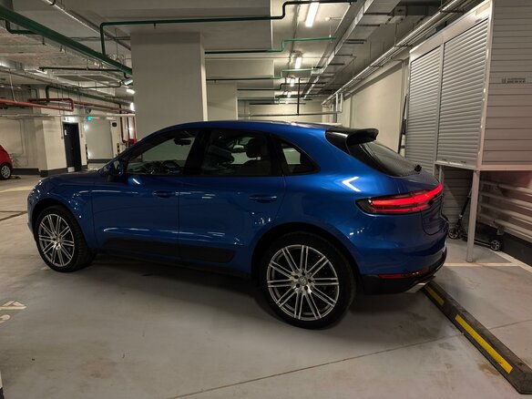 2021 Porsche Macan I Рестайлинг, синий, 4160000 рублей - вид 7