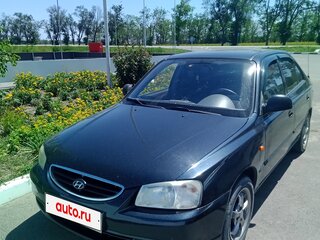 2008 Hyundai Accent ТагАЗ II, чёрный, 380000 рублей, вид 1