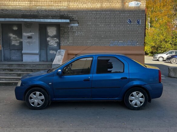 2006 Renault Logan I, синий, 185000 рублей - вид 5