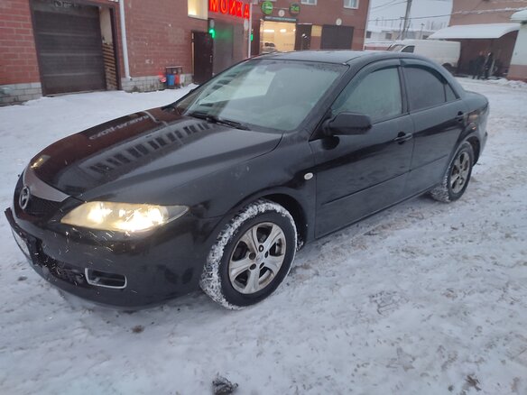 2006 Mazda 6 I (GG) Рестайлинг, чёрный, 590000 рублей
