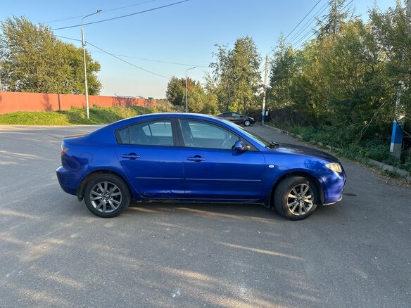 2006 Mazda 3 I (BK) Рестайлинг, синий, 475000 рублей - вид 2