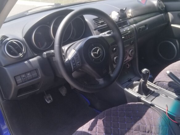 2007 Mazda 3 I (BK) Рестайлинг, синий, 290000 рублей - вид 10