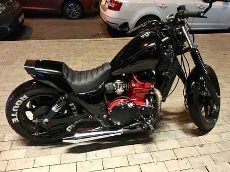 1984 Kawasaki EN500 Vulcan, чёрный, 349000 рублей, вид 4