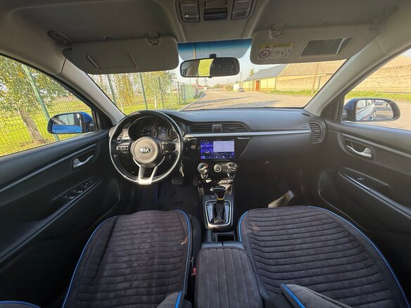 2017 Kia Rio IV, синий, 1100000 рублей - вид 8