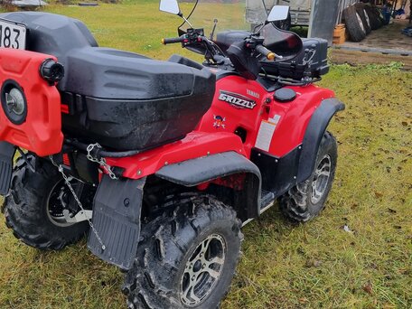 2009 Yamaha Grizzly 700, красный, 950000 рублей, вид 4