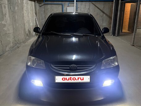 2008 Hyundai Accent ТагАЗ II, чёрный, 545000 рублей, вид 2