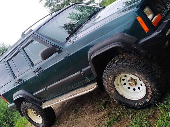 1998 Jeep Cherokee II (XJ) Рестайлинг, зелёный - вид 7