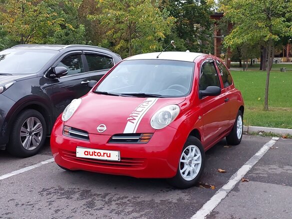 2003 Nissan Micra III (K12), красный, 310000 рублей