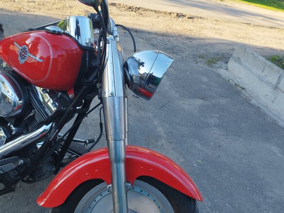 2003 Harley-Davidson Fat Boy, красный, 800000 рублей - вид 7