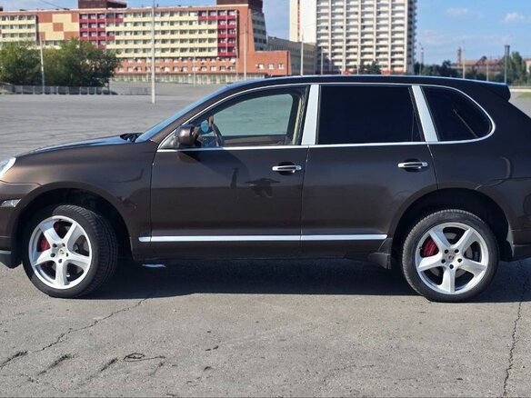 2008 Porsche Cayenne Turbo I Рестайлинг (957), коричневый, 1490000 рублей - вид 2