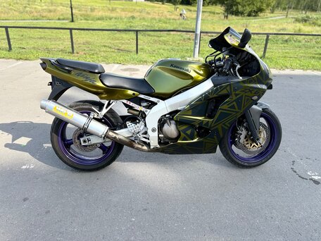2002 Kawasaki ZX-6 Ninja, жёлтый, 299000 рублей, вид 3