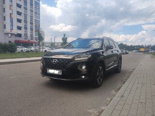 2019 Hyundai Santa Fe IV, чёрный, 3500000 рублей, вид 4