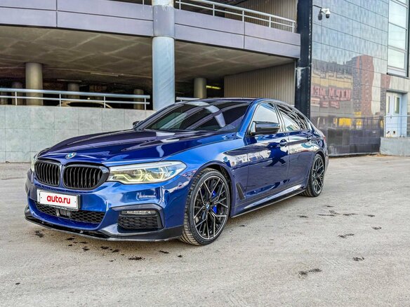 2018 BMW 5 серии 520d xDrive VII (G30/G31/G38), синий, 3200000 рублей - вид 5