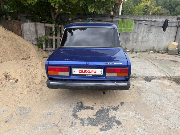 2001 Lada (ВАЗ) 2107, синий, 230000 рублей - вид 6