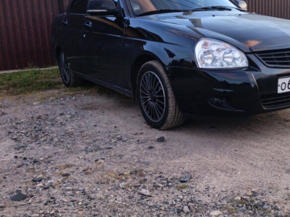 2012 Lada (ВАЗ) Priora I, чёрный, 450000 рублей - вид 1