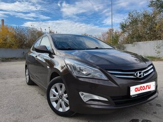 2016 Hyundai Solaris I Рестайлинг, коричневый, 950000 рублей, вид 1