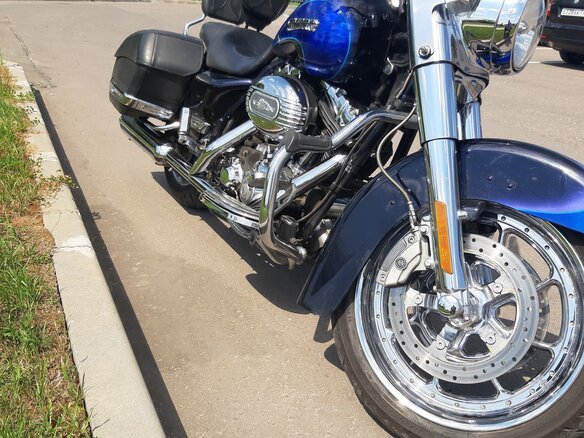 2008 Harley-Davidson Road King, синий, 809000 рублей - вид 2