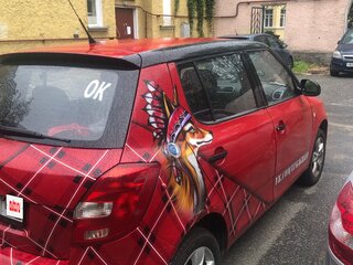 2008 Skoda Fabia II, красный, 300000 рублей, вид 2