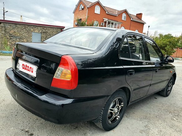 2008 Hyundai Accent ТагАЗ II, чёрный, 495000 рублей - вид 6