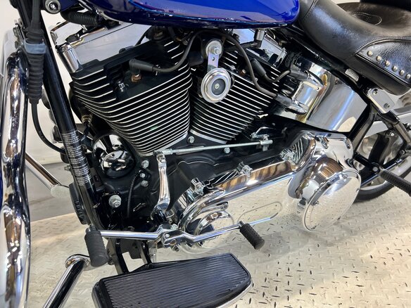 2007 Harley-Davidson Fat Boy, синий, 610000 рублей - вид 20