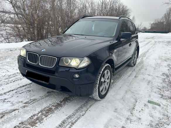 2008 BMW X3 30d I (E83) Рестайлинг, синий, 1500000 рублей - вид 5